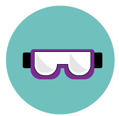 MCAT lab goggles icon